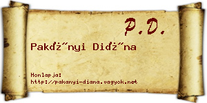 Pakányi Diána névjegykártya
